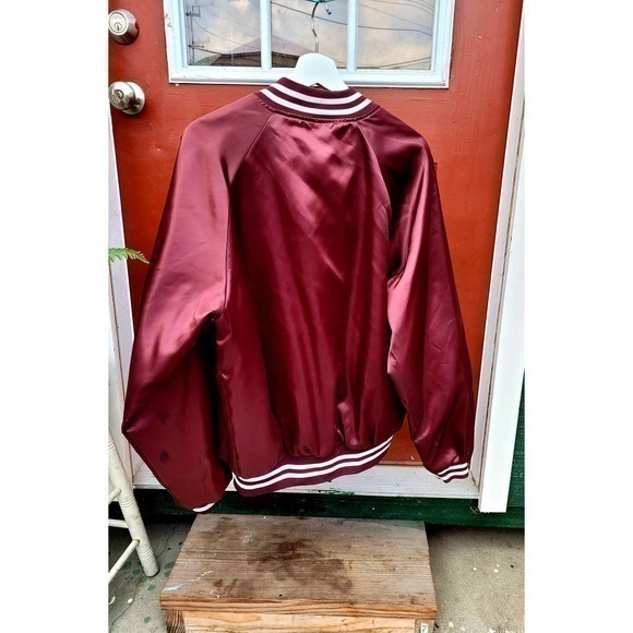 Vintage, Hartwell, Men's Satin Snap Up Bomber Jacket Carlsbad Inn - Picture 8 of 12